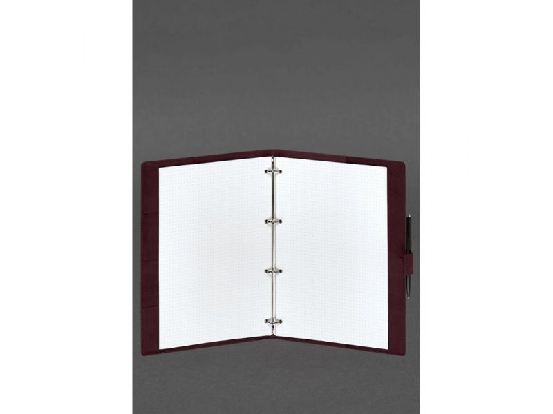 Кожаный блокнот А4 (софт-бук) 9.2 бордовый Crazy Horse, фото 3