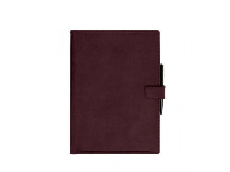 Кожаный блокнот А4 (софт-бук) 9.2 бордовый Crazy Horse, фото 7