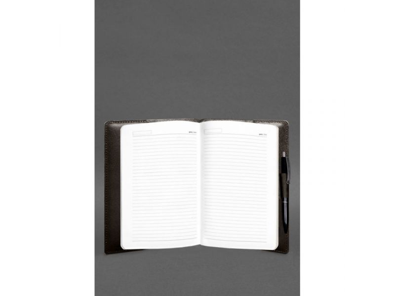 Кожаный блокнот А5 (софт-бук) 9.3 коричневый, фото 3