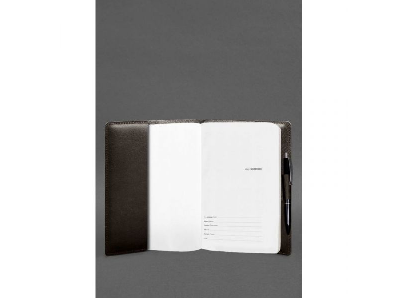 Кожаный блокнот А5 (софт-бук) 9.3 коричневый, фото 2