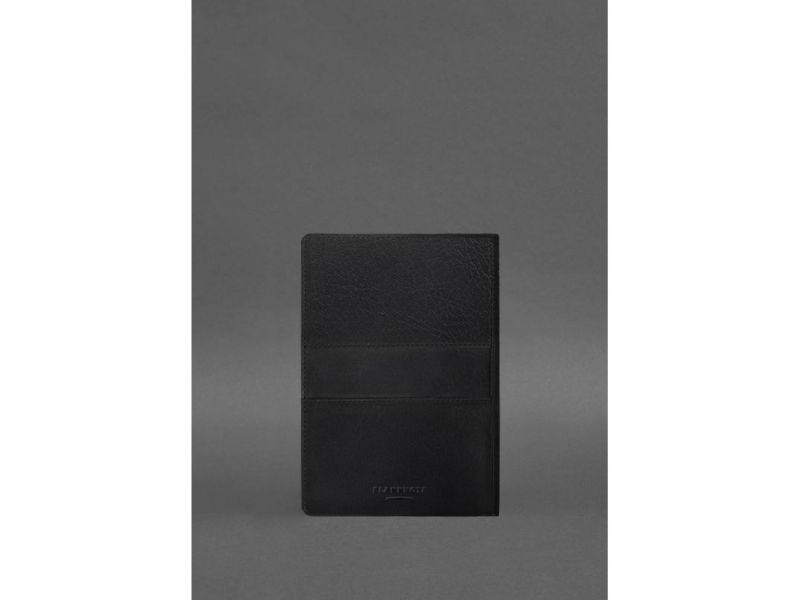 Кожаный блокнот А5 (софт-бук) 9.3 черный краст, фото 4