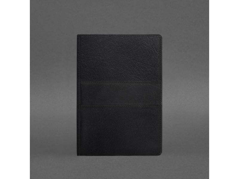 Кожаный блокнот А5 (софт-бук) 9.3 черный краст, фото 5