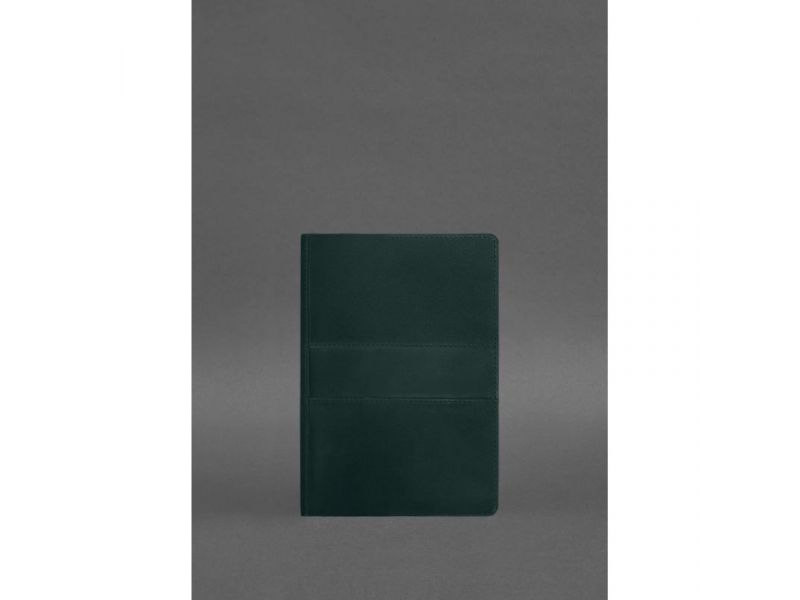 Кожаный блокнот А5 (софт-бук) 9.3 зеленый Crazy Horse, фото 1