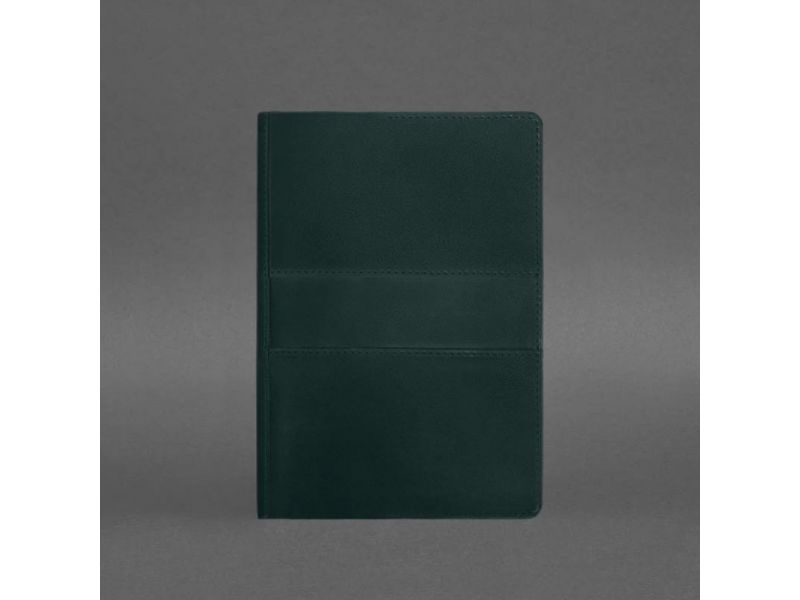 Кожаный блокнот А5 (софт-бук) 9.3 зеленый Crazy Horse, фото 5