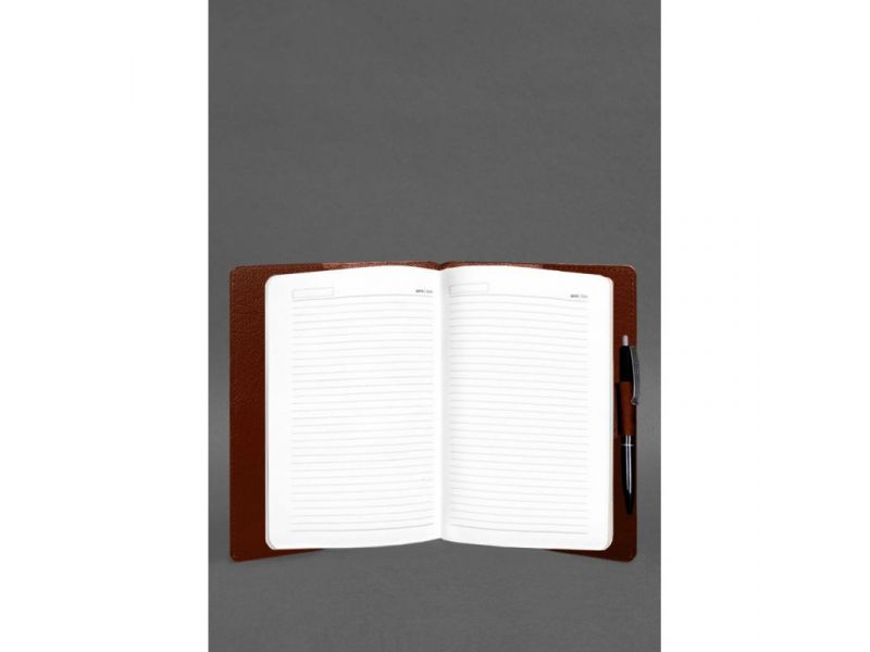 Кожаный блокнот А5 (софт-бук) 9.3 светло-коричневый Краст, фото 3