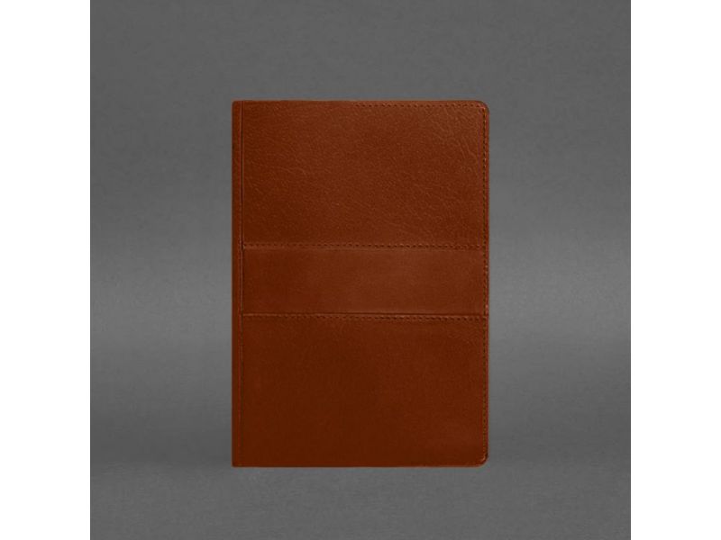 Кожаный блокнот А5 (софт-бук) 9.3 светло-коричневый Краст, фото 5