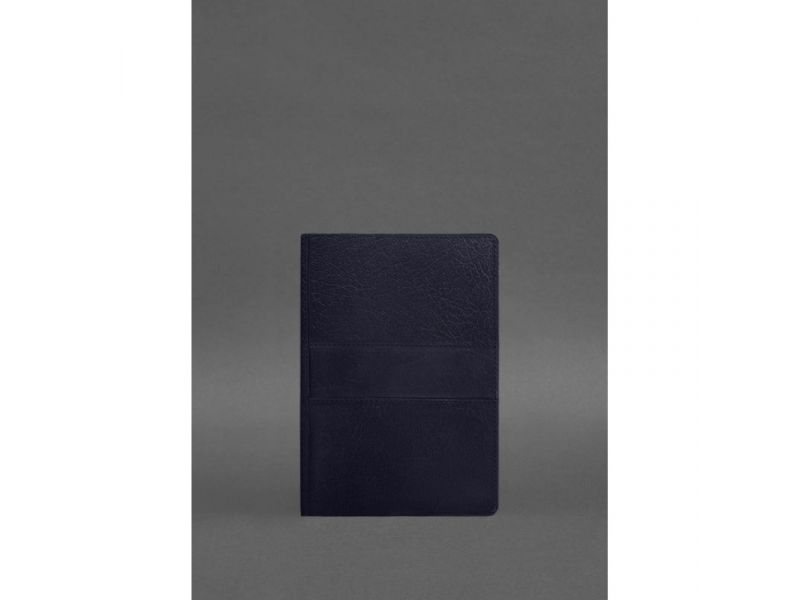 Кожаный блокнот А5 (софт-бук) 9.3 синий Краст, фото 1