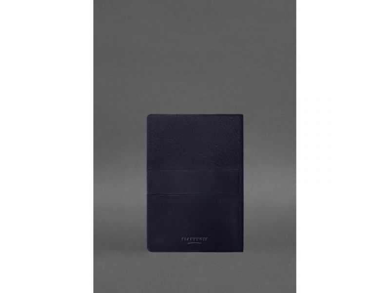 Кожаный блокнот А5 (софт-бук) 9.3 синий Краст, фото 4