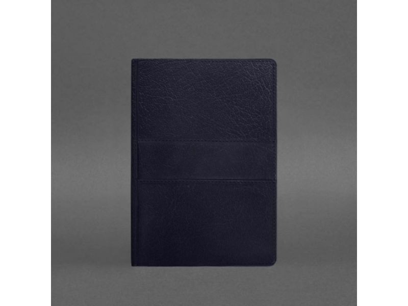 Кожаный блокнот А5 (софт-бук) 9.3 синий Краст, фото 5