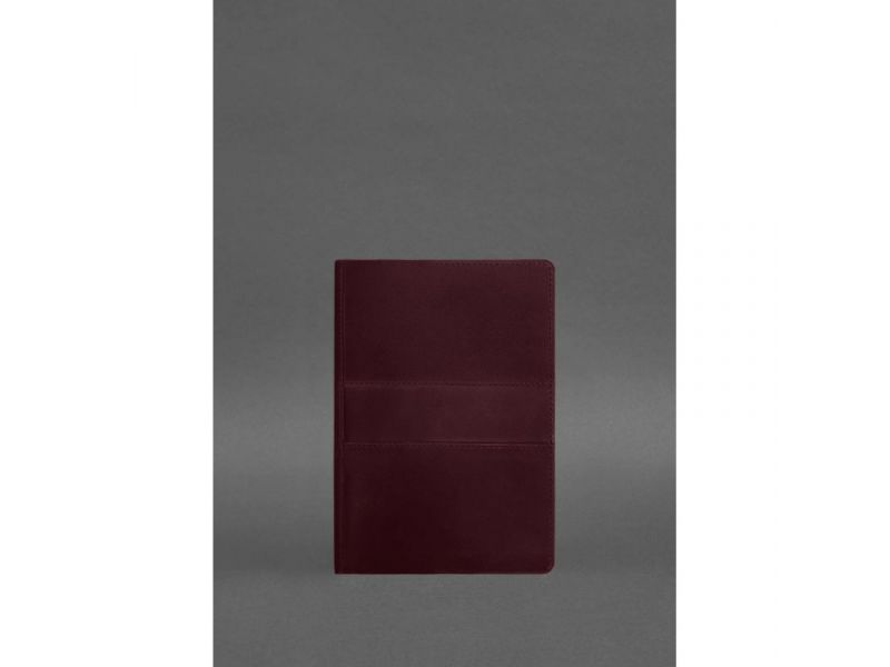 Кожаный блокнот А5 (софт-бук) 9.3 бордовый Crazy Horse, фото 1