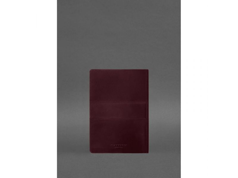 Кожаный блокнот А5 (софт-бук) 9.3 бордовый Crazy Horse, фото 4