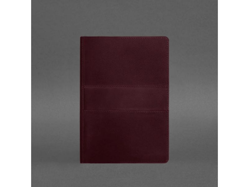 Кожаный блокнот А5 (софт-бук) 9.3 бордовый Crazy Horse, фото 5