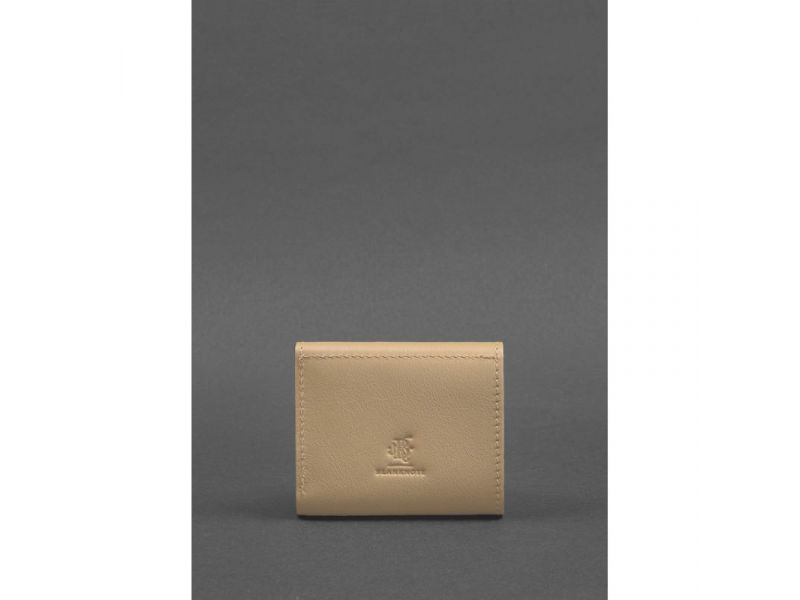 Женский кожаный кошелек 2.1 светло-бежевый, фото 4