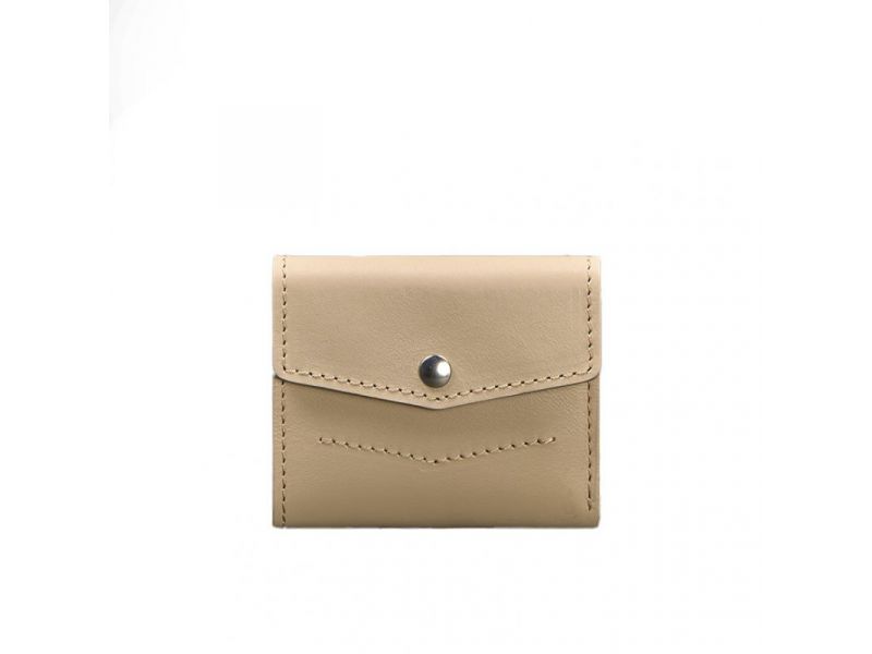 Женский кожаный кошелек 2.1 светло-бежевый, фото 6
