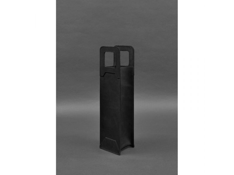 Кожаный чехол для вина 2.0 черный Crazy Horse, фото 3