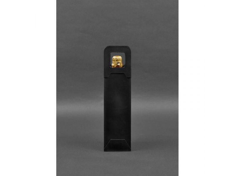 Кожаный чехол для вина 2.0 черный Crazy Horse, фото 4