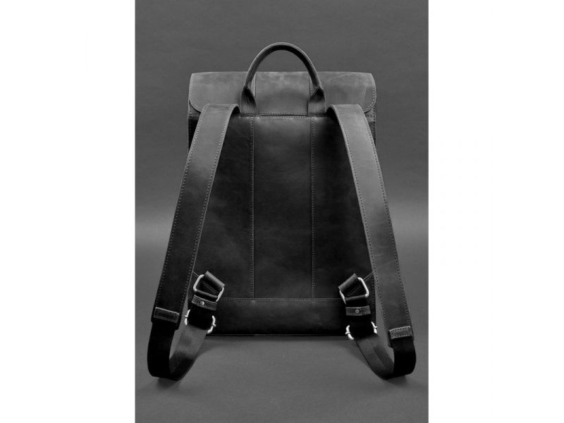 Кожаный рюкзак Brit черный Crazy Horse, фото 4