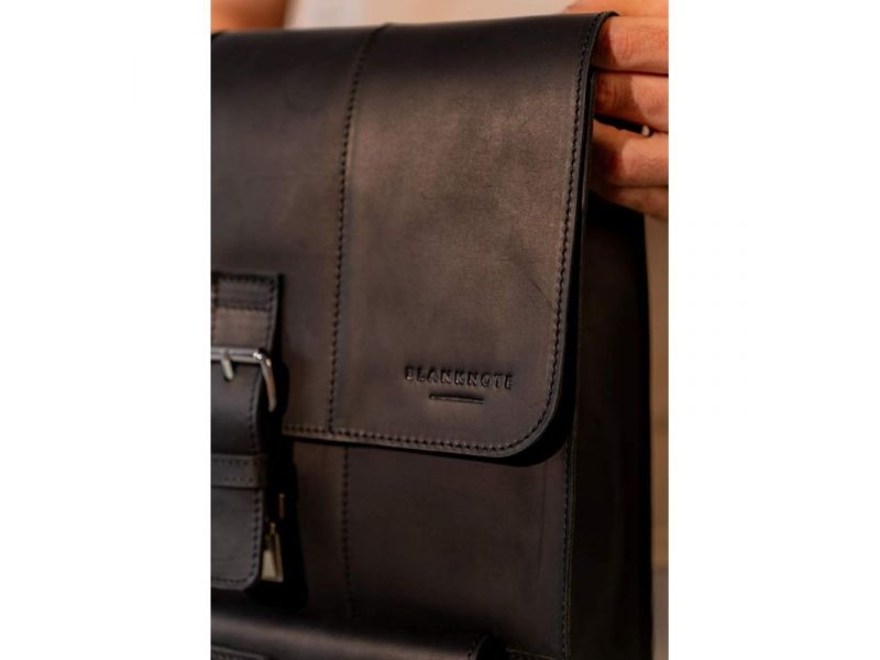 Кожаный рюкзак Brit черный Crazy Horse, фото 8