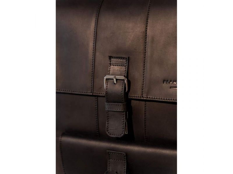 Кожаный рюкзак Brit черный Crazy Horse, фото 9