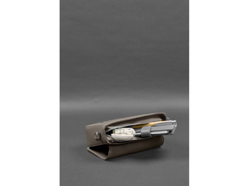 Женская кожаная сумка Mary темно-бежевая, фото 9