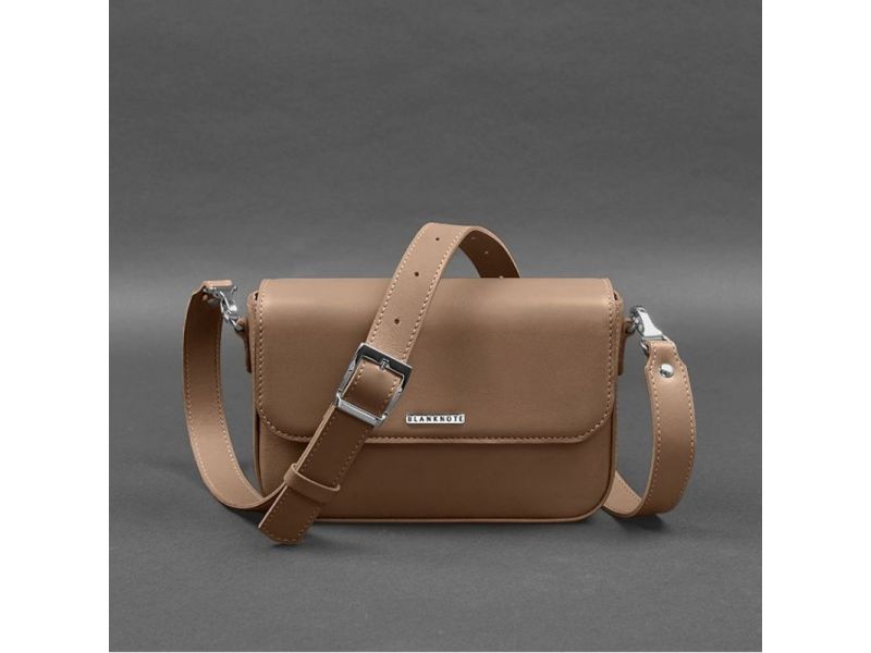 Женская кожаная сумка Mary карамель, фото 10