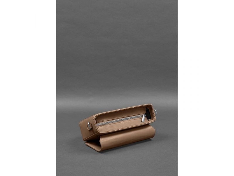 Женская кожаная сумка Mary карамель, фото 8