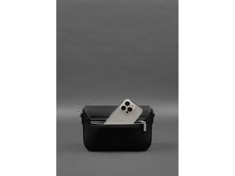 Женская кожаная сумка Mary черная, фото 8