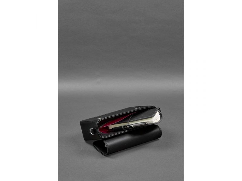 Женская кожаная сумка Mary черная, фото 10