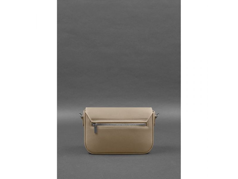 Женская кожаная сумка Mary светло-бежевая, фото 7