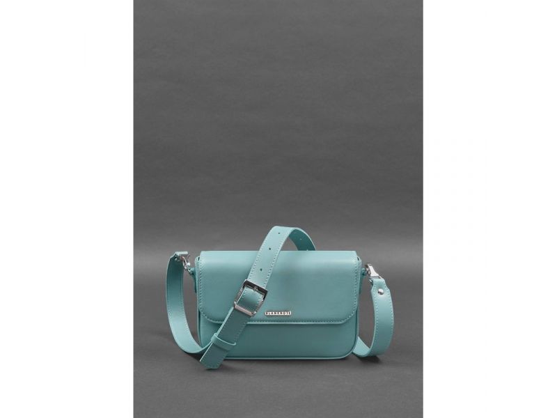Женская кожаная сумка Mary бирюзовая, фото 1