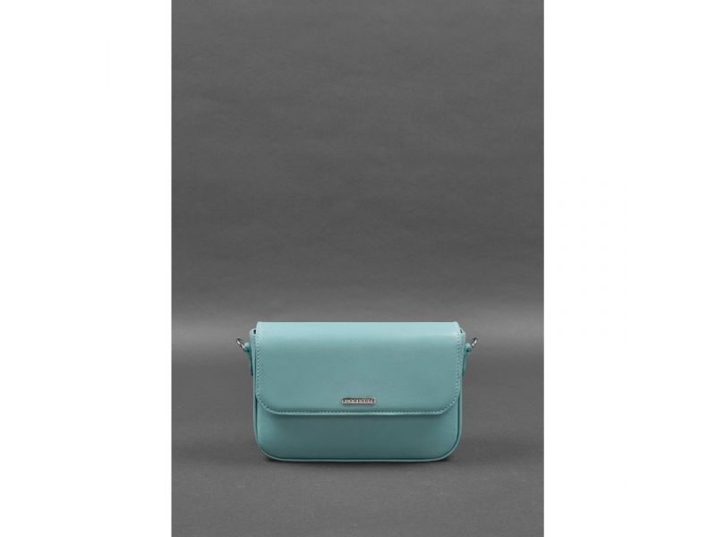 Женская кожаная сумка Mary бирюзовая, фото 3