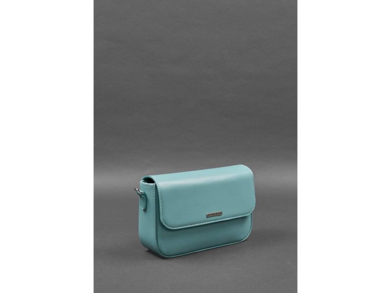 Женская кожаная сумка Mary бирюзовая, фото 5