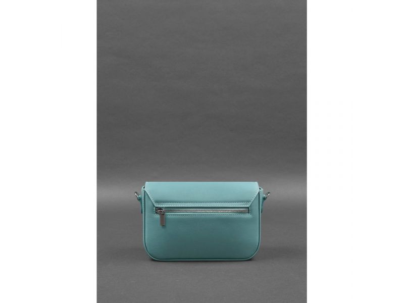 Женская кожаная сумка Mary бирюзовая, фото 6