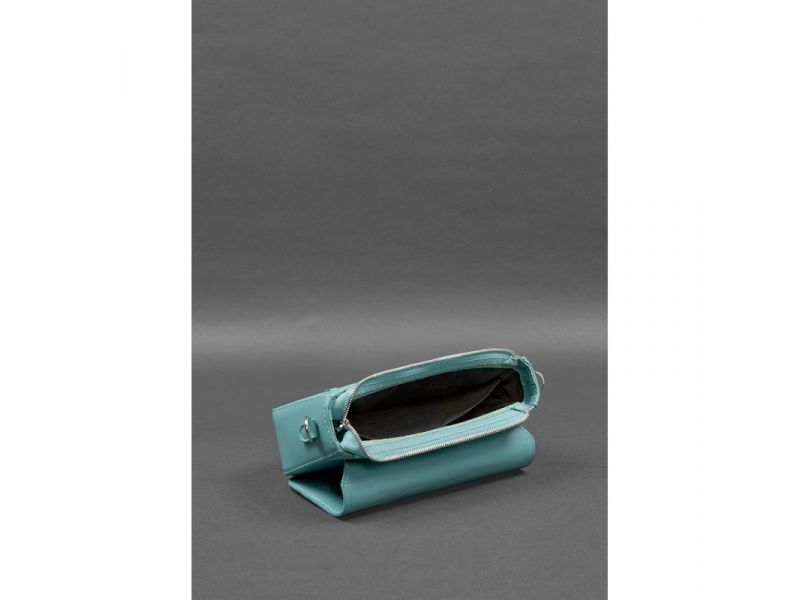 Женская кожаная сумка Mary бирюзовая, фото 2