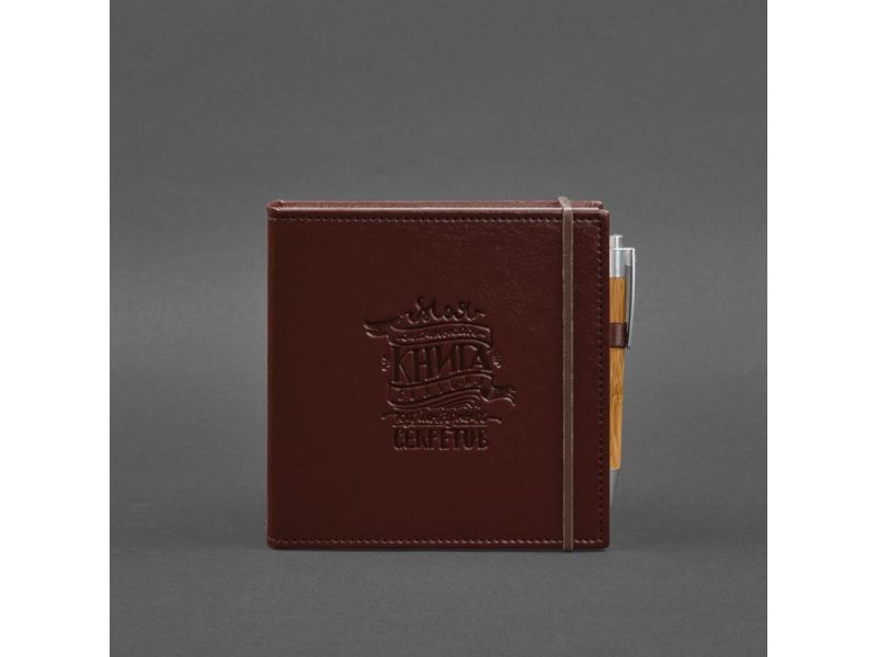 Кук-бук для записи рецептов Книга кулинарных секретов в бордовой обложке, фото 4