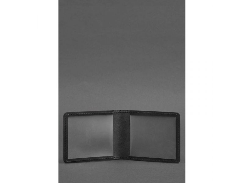 Кожаная обложка для удостоверения с гербом, черный Crazy Horse, фото 2