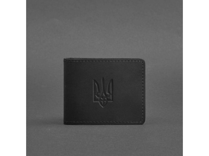 Кожаная обложка для удостоверения с гербом, черный Crazy Horse, фото 5