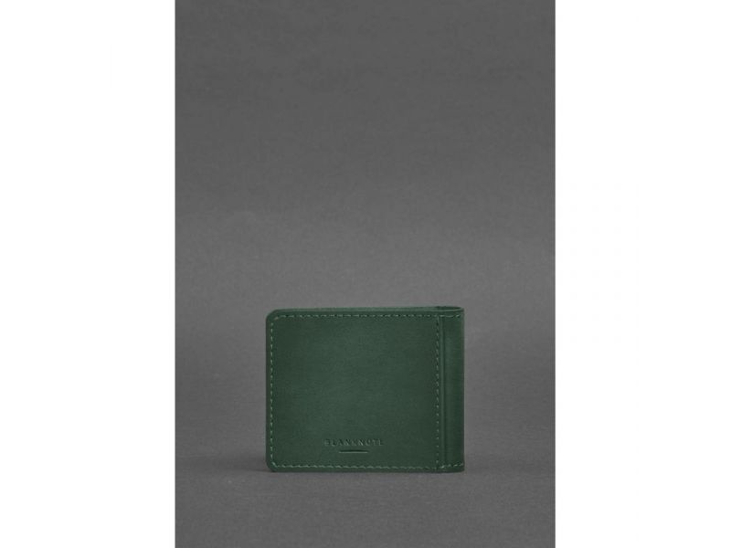 Кожаная обложка для удостоверения с гербом, зеленый Crazy Horse, фото 4