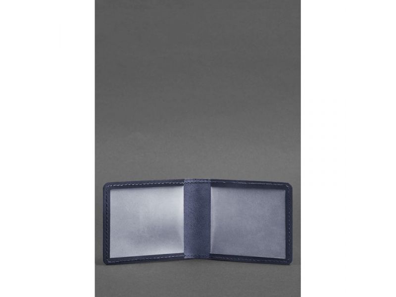 Кожаная обложка для удостоверения с гербом, синий Crazy Horse, фото 2