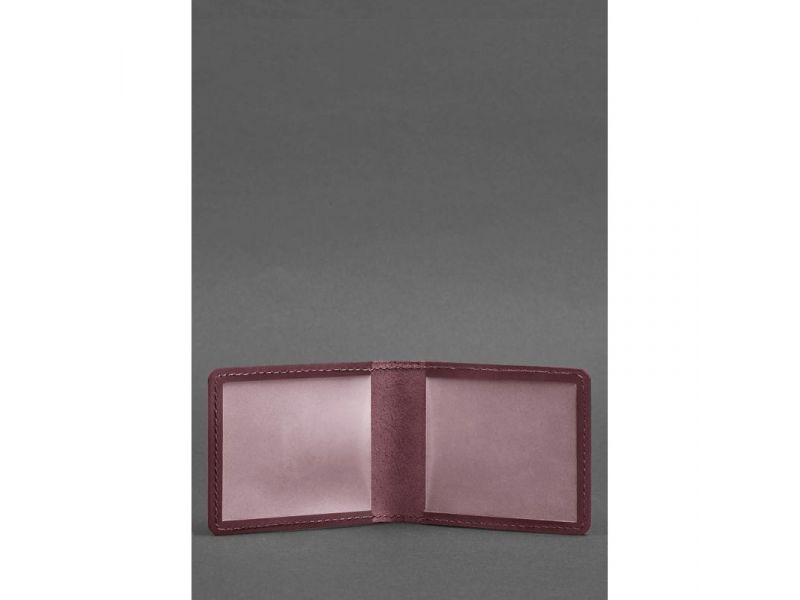 Кожаная обложка для удостоверения с гербом, бордовый Crazy Horse, фото 2