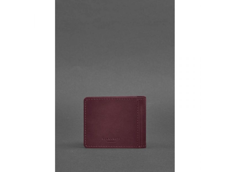 Кожаная обложка для удостоверения с гербом, бордовый Crazy Horse, фото 4