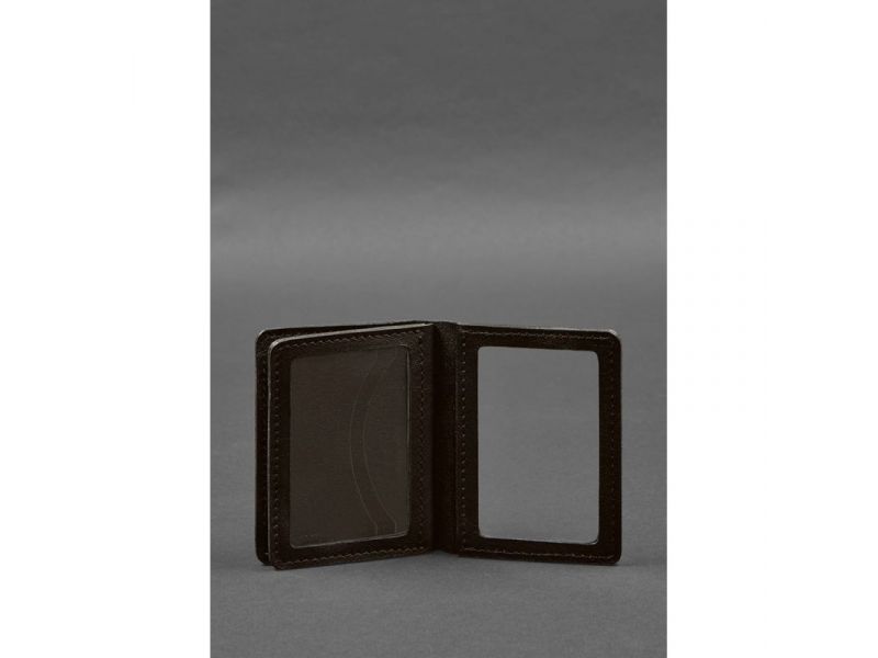 Кожаная обложка для водительского удостоверения, ID и пластиковых карт 2.0 коричневая, фото 3