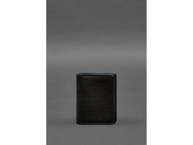 Кожаная обложка для водительского удостоверения, ID и пластиковых карт 2.0 черная, фото 1