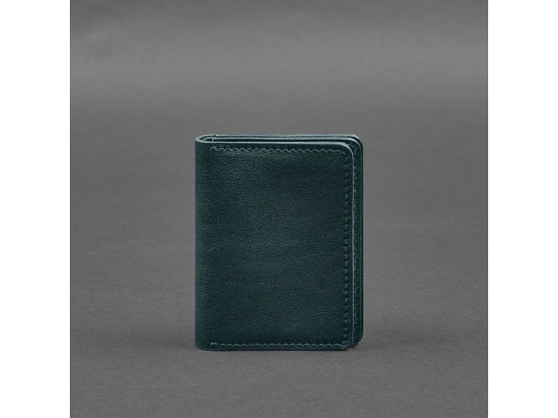 Кожаная обложка для водительского удостоверения, ID и пластиковых карт 2.0 зеленая, фото 8