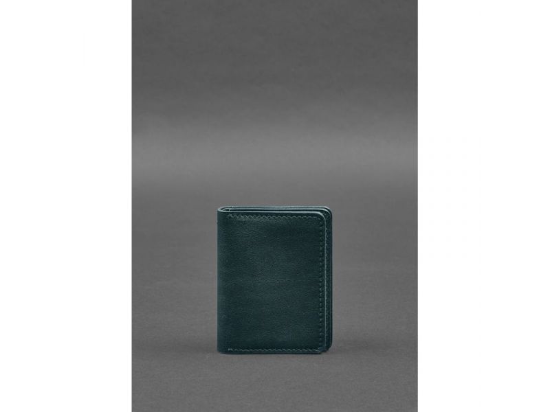 Кожаная обложка для водительского удостоверения, ID и пластиковых карт 2.0 зеленая, фото 1