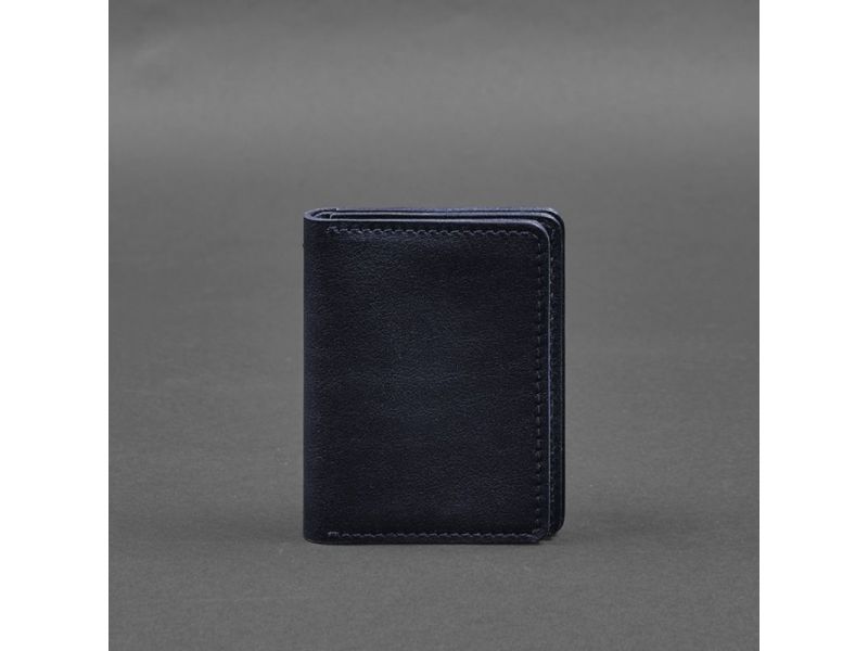 Кожаная обложка для водительского удостоверения, ID и пластиковых карт 2.0 синий, фото 8