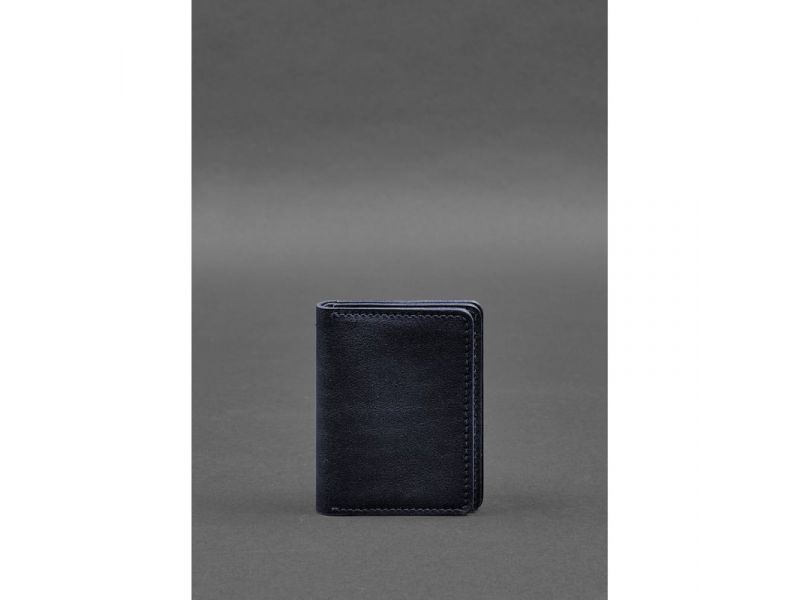 Кожаная обложка для водительского удостоверения, ID и пластиковых карт 2.0 синий, фото 1