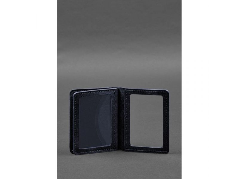 Кожаная обложка для водительского удостоверения, ID и пластиковых карт 2.0 синий, фото 3