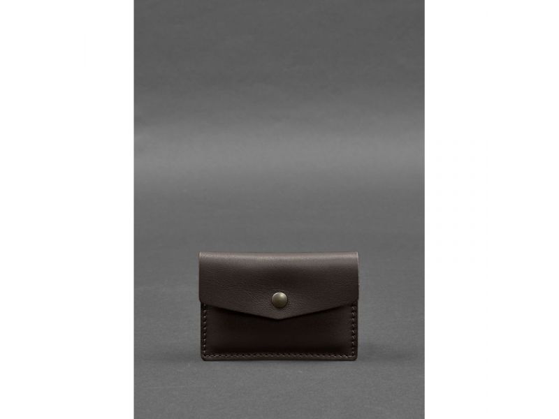 Кожаный кард-кейс 9.0 темно-коричневый Краст, фото 1