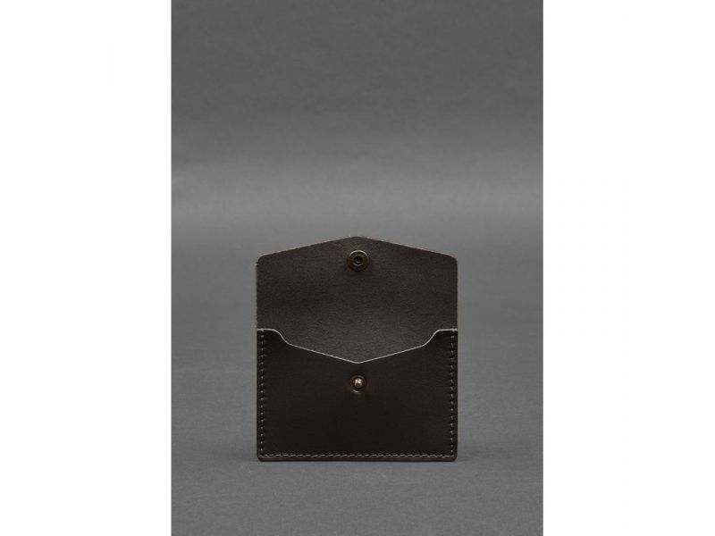 Кожаный кард-кейс 9.0 темно-коричневый Краст, фото 2